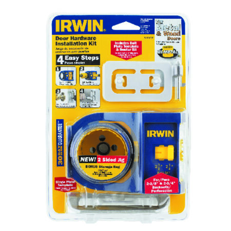 Irwin Door Lock Install Kit Bi-Metal