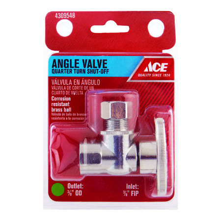 Ace FIP Compression Brass Angle Stop Valve