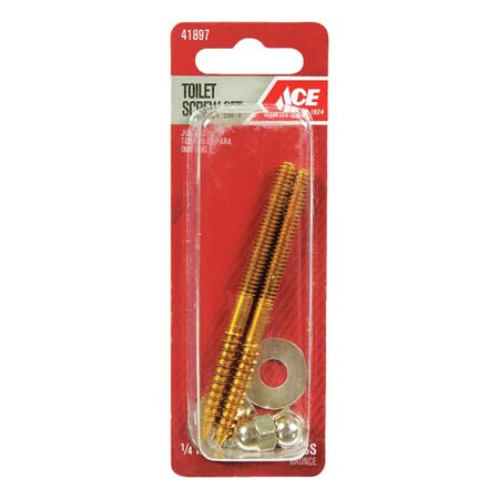 Ace Toilet Screw Set Brass