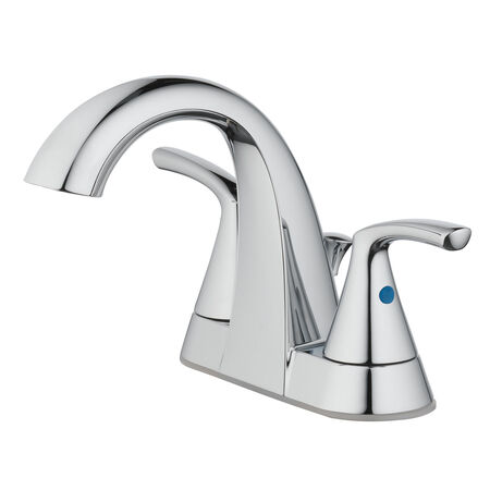 OakBrook Chrome Two-Handle Bathroom Sink Faucet 4 in.