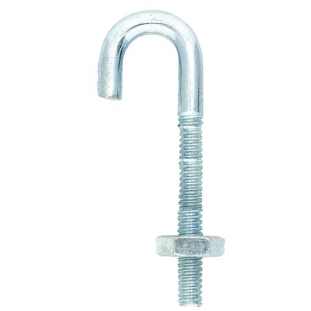 Hampton Medium Zinc-Plated Silver Zinc 0.625 in. L J-Bolt 110 lb 1 pk