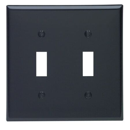 Leviton Black 2 gang Nylon Toggle Wall Plate 1 pk