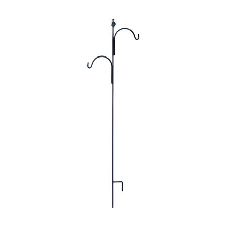 American Gardenwork Tall Offset Hanger with Spiral Twist, Black