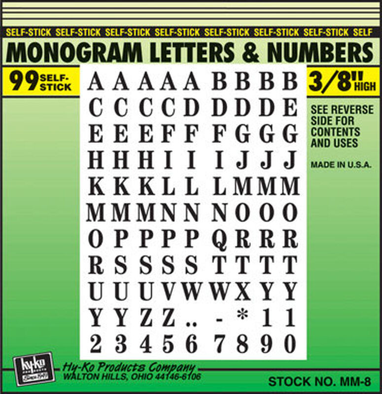 Hy Ko Self Adhesive Black 3 8 In Vinyl Letters And Numbers 0 9 A Z Stine Home Yard The Family You Can Build Around