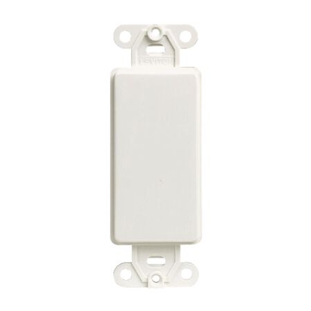 Leviton Decora White 1 gang Plastic Blank Wall Plate 1 pk