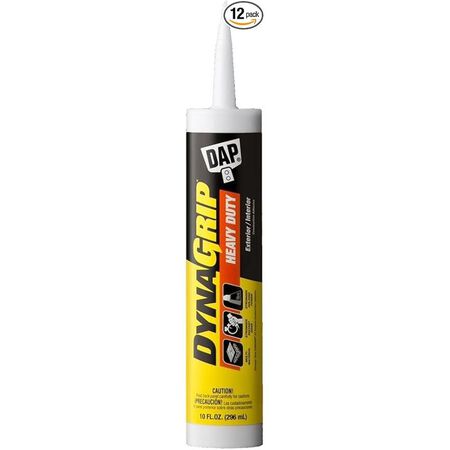 DAP 27509 12 Pack 10 oz. DynaGrip Heavy Duty Construction Adhesive, Off-White