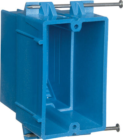 Carlon 22 cu in Rectangle Thermoplastic 1 gang Electrical Box Blue