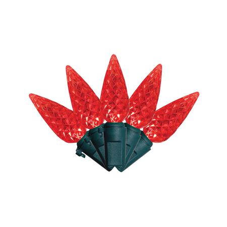Celebrations Classic LED C6 Red 100 ct String Christmas Lights 24.75 ft.
