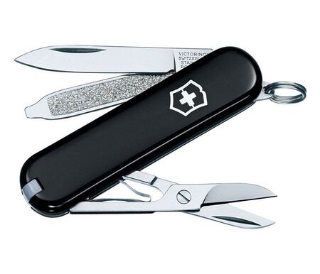 Victorinox Swiss Army Classic SD Stainless Steel Pocket Knife Black
