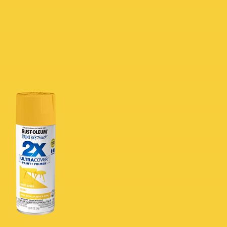 Rust-Oleum Painter's Touch Satin Sweet Mango Paint+Primer Spray Paint 12 oz.