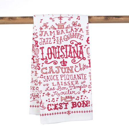 The Parish line Louisiana Words Kitchen Towel