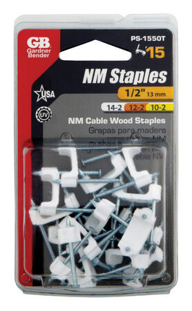 Gardner Bender 1/2 in. W Plastic Insulated Cable Staple 15 pk