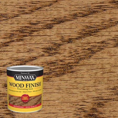 Minwax Wood Finish Semi-Transparent Special Walnut Oil-Based Penetrating Wood Stain 1 qt