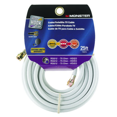 Monster Just Hook it Up 25 ft. L Video Coaxial Cable
