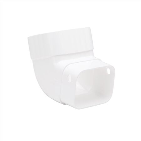 Amerimax 4.25 in. H X 3.25 in. W X 4.25 in. L White Vinyl K Gutter Elbow