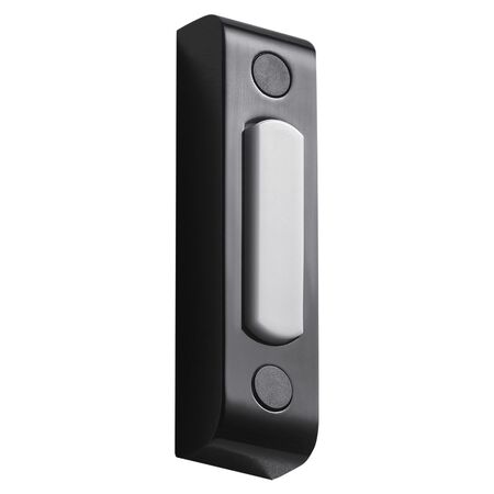 Globe Black Metal/Plastic Wired Pushbutton Doorbell
