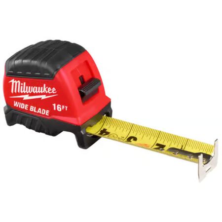 Milwaukee 16 ft. L x 1-5/16 in. W Compact Wide Blade Tape Measure 1 Pack