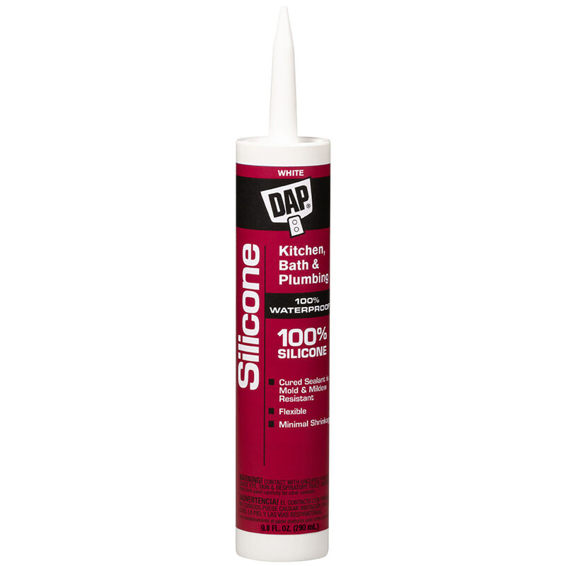 DAP White Silicone Kitchen and Bath Sealant 10.1 oz. Stine Home