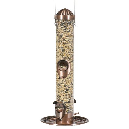 Perky-Pet Wild Bird and Finch 1.8 lb Copper Bird Feeder 4 ports