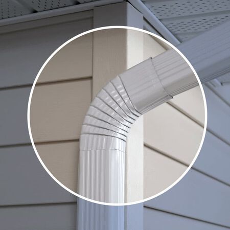 Amerimax 2 in. H X 3 in. W X 17 in. L White Aluminum B Gutter Elbow