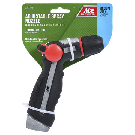Ace Adjustable Shower and Stream Metal Hose Nozzle