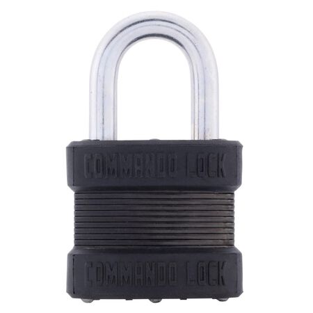 Commando Lock 3 in. H X 1.75 in. W X 1 in. L Laminated Steel Dual Ball Bearing Locking Padlock