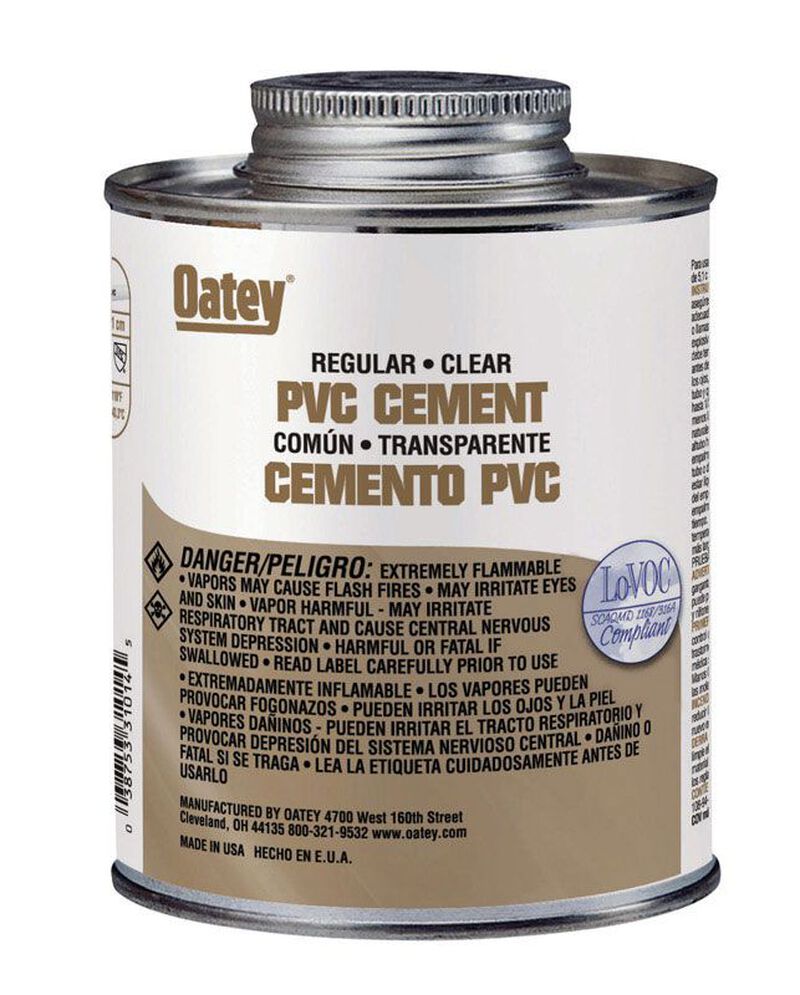 Oatey Clear PVC Cement 8 oz. | Stine Home + Yard : The Family You Can