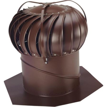 Vent Turbine w/Base Brown 14"