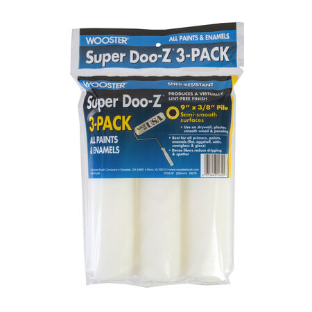 Wooster Super Doo-Z Fabric 3/8 in. x 9 in. W Paint Roller Cover 3 pk