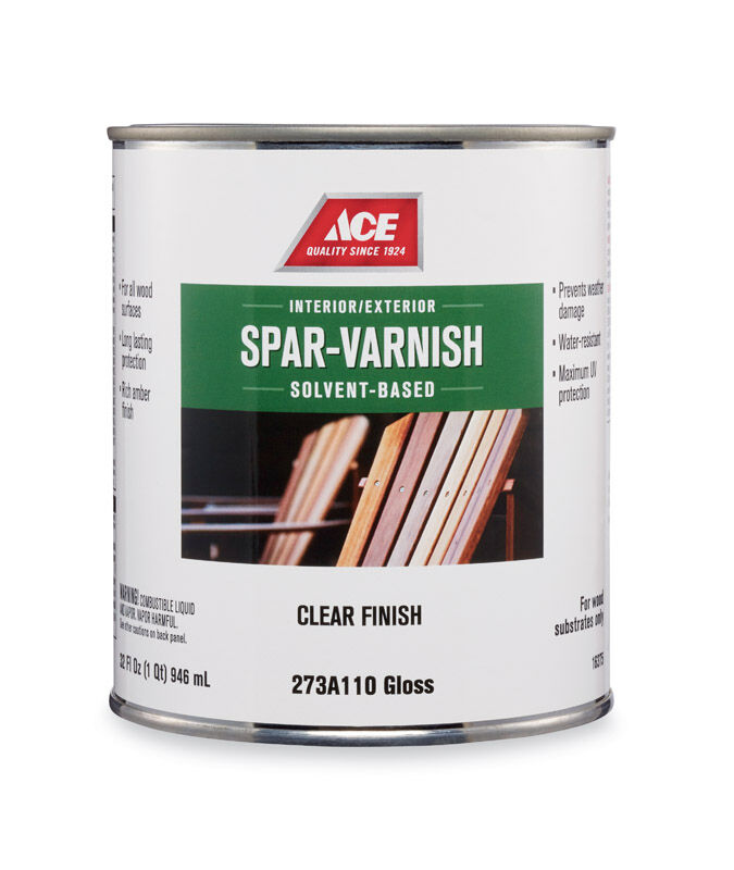 Ace Gloss Rich Amber Solvent Based Spar Varnish 1 Qt Stine Home Yard The Family You Can Build Around
