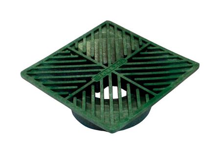 NDS 6 in. Green Square Polyethylene Drain Grate
