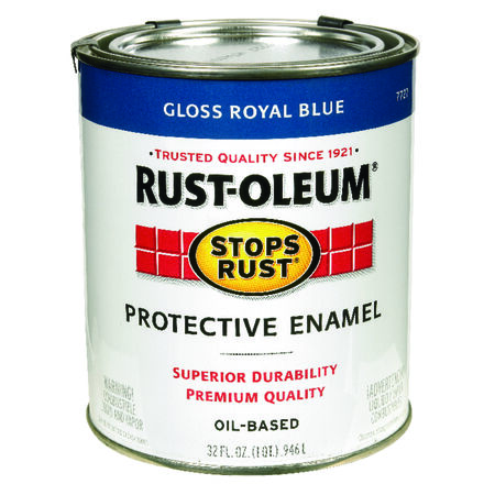 Rust-Oleum Stops Rust Indoor and Outdoor Gloss Royal Blue Oil-Based Protective Paint 1 qt