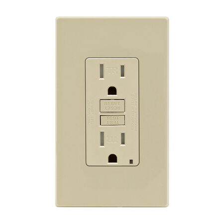 Leviton 15 amps 125 V Ivory Outlet/Wallplate 5-15R 1 pk
