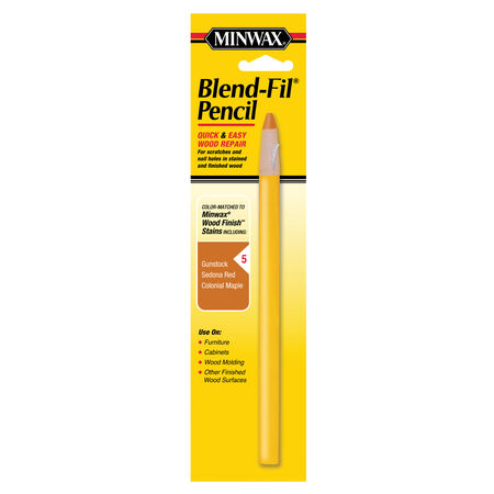 Minwax Blend-Fil No.5 Colonial Maple, Gunstock, Sedona Red Wood Pencil 0.8 oz