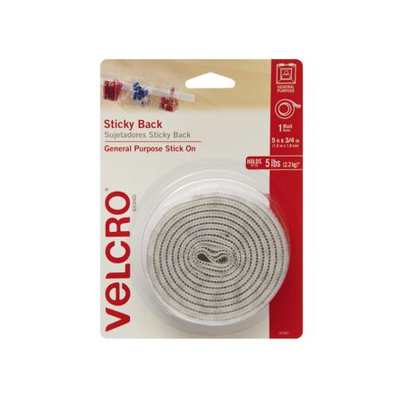 VELCRO Brand Sticky Back Medium Nylon Hook and Loop Fastener 60 in. L 1 pk