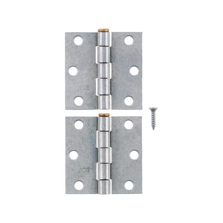 Ace 2-1/2 in. L Galvanized Broad Hinge 2 pk