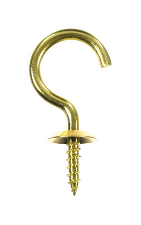 Ace 5/32 1.5 in. L Solid Brass Brass Cup Hook 1 pk