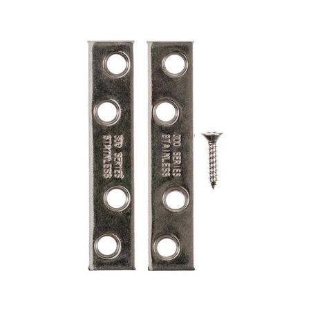 Ace 3 in. H X 0.625 in. W X 3 in. L Stainless Steel Mending Brace