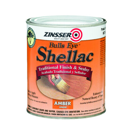 Zinsser Bulls Eye Amber Shellac Finish and Sealer 1 qt