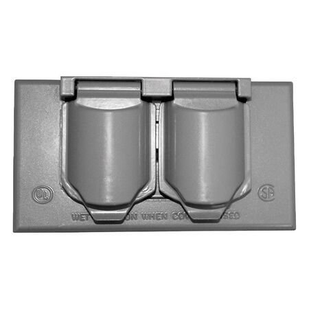 Sigma Engineered Solutions Rectangle Metal 1 gang 2.83 in. H X 4.57 in. W Horizontal Duplex Cover