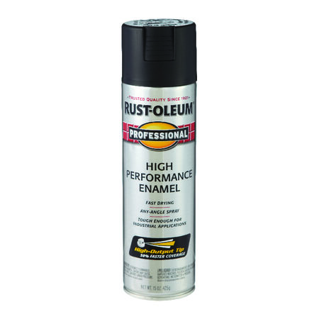 Rust-Oleum Professional Flat Black Spray Paint 15 oz