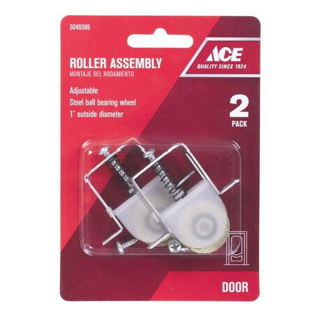 Ace Silver/White Aluminum Roller Assembly 2 pc
