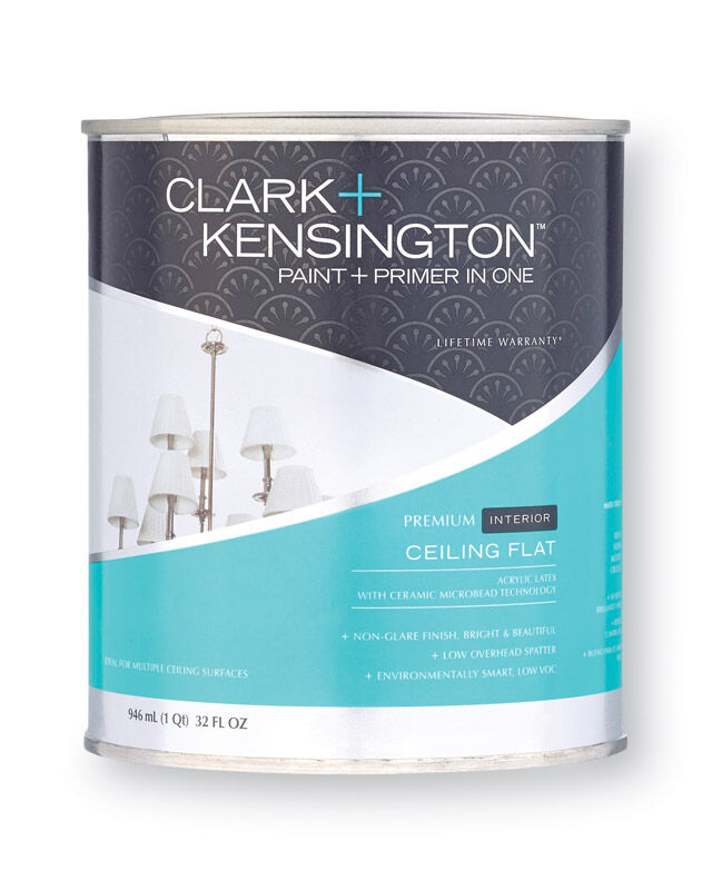 Clark+Kensington Ace Flat White Acrylic Latex Ceiling Paint and Primer