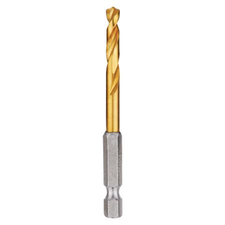 Milwaukee Shockwave 13/64 in. X 3-1/2 in. L Titanium Red Helix Drill Bit Hex Shank 1 pc