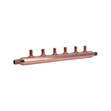 SharkBite 1/2 in. Crimp X 3/4 in. D Crimp Copper 6 Port Manifold