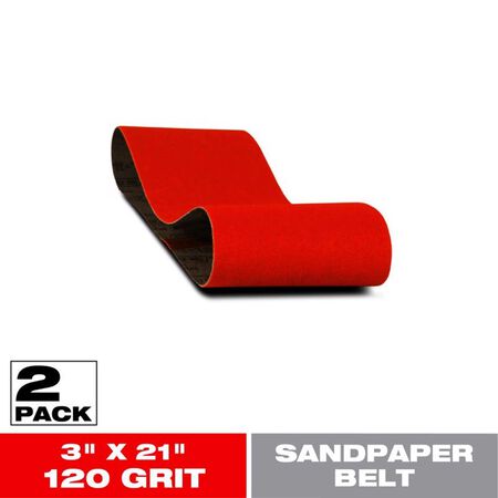 Diablo 21 in. L X 3 in. W Premium Zirconium Blend Sanding Belt 120 Grit Fine 2 pk