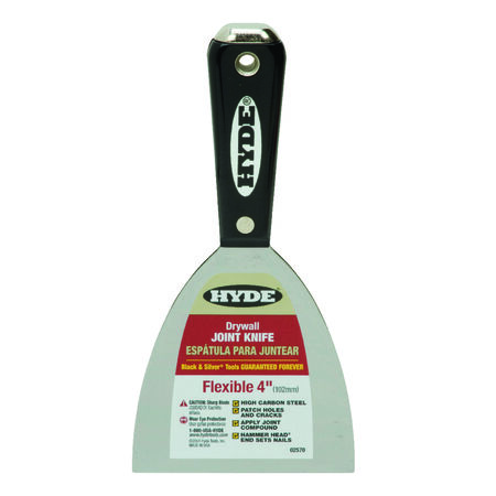 Hyde Black and Silver High Carbon Steel Joint Knife 0.63 in. H X 4 in. W X 8.25 in. L