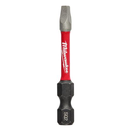 Milwaukee Shockwave Square Recess SQ2 X 2 in. L Power Bit Alloy Steel 25 pc