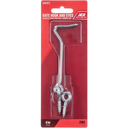 Ace 0.73 in. L Zinc Gate Hook and Eye 1 pk