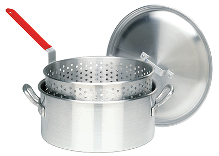 Bayou Classic Stainless Steel Fry Pot with Basket